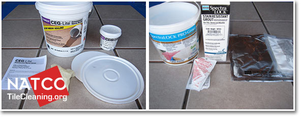 contents of ceg-lite and spectralock stainproof epoxy grouts