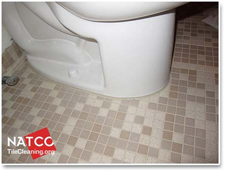 toilet with new caulking applied
