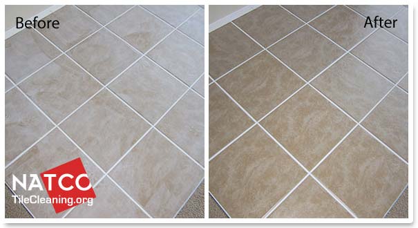 before and after removing grout haze