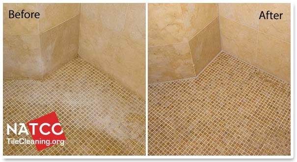 cleaning and restoring limestone shower