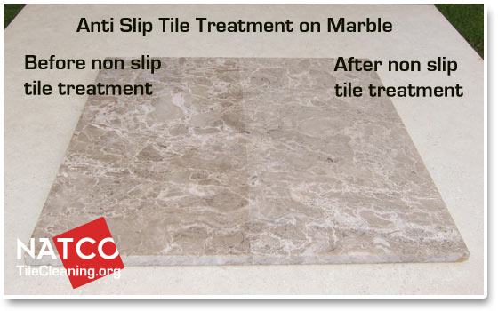 anti slip tile treatment on stone tiles