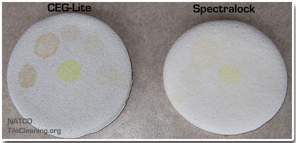 stain resistance of ceg-lite vs spectralock epoxy grout