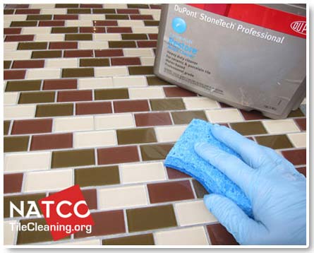 cleaning grout with acidic cleaner
