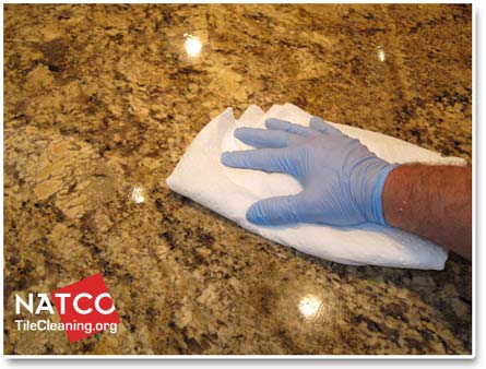 removing sealer haze off granite countertop